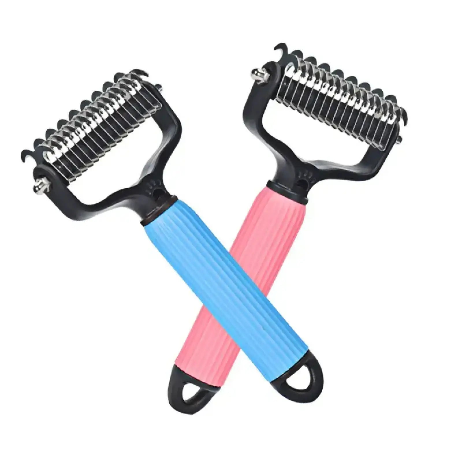 Professional Pet Grooming Tool - Universal Double-Sided Detangling Comb for Dogs, Stainless Steel Design for Effective Shedding and Matted Hair Removal, Essential Daily Coat Maintenance Supplies.